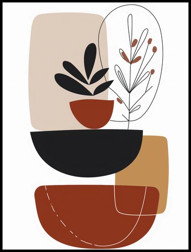 Plakat 75x100cm Botaniczna Abstrakcja na Arena.pl