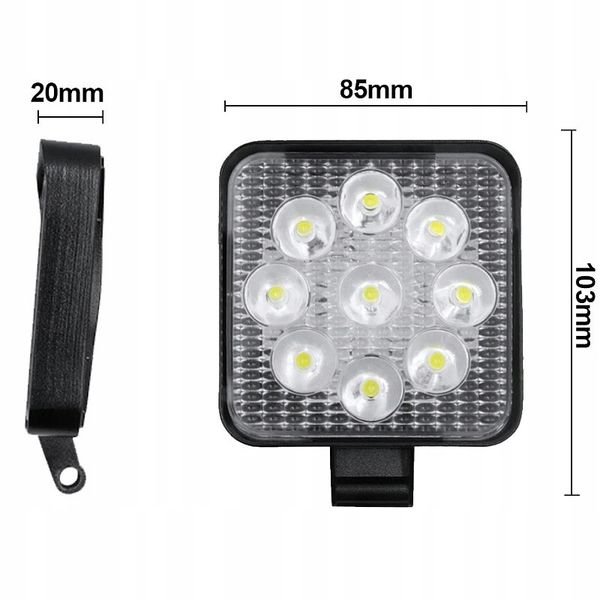 Halogen lightbar-doświetlacz Led 10-30V/27W 2400lm zdjęcie 12