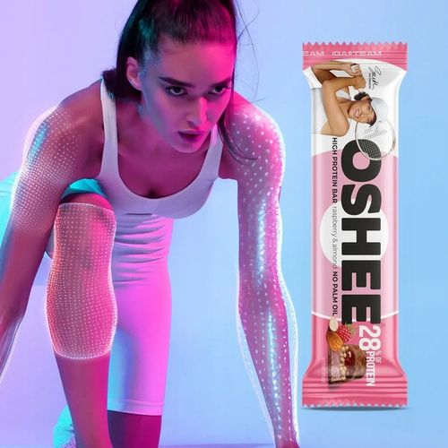 12x OSHEE & IGA Team Baton proteinowy malina - migdał 47 g na Arena.pl
