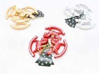 bombka zawieszka plastik 3szt. KONIK NA BIEGUNACH TG75277-1