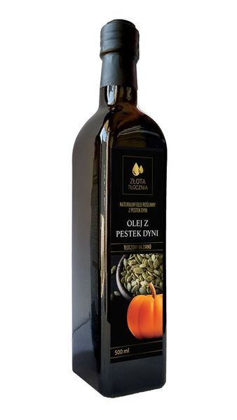 Olej z pestek dyni 500ml zimnotłoczony 100% świeży z polskich pestek zdjęcie 7