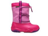 Crocs Śniegowce dziecięce - Swiftwater Waterproof K - rozmiar 34,5 - Różowe