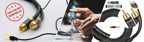 Kabel audio cinch Klotz 2RCA 2xRCA przewód - 0,75m na Arena.pl