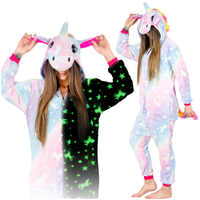 Piżama kombinezon kigurumi gamski jednorożec świeci w ciemności prezent L