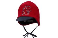 BROEL CD czapka niemowlęca pilotka dla chłopca czerwona 44-46