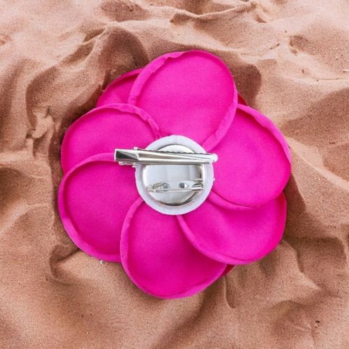 BROSZKA KWIAT KWIATEK RÓŻOWA FUCHSJA FUKSJA RÓŻA ATŁASOWA KWIAT PRZYPINKA na Arena.pl