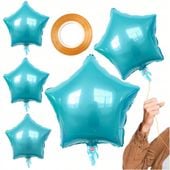 balon gwiazdki foliowe 5 sztuk urodziny + gratis