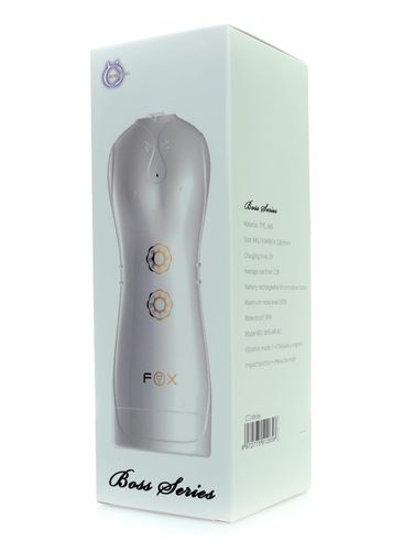 Masturbator-Boss Series-Vibrating and Flashing Masturbation Cup USB 7+7 Function / Talk Mode (White) na Arena.pl