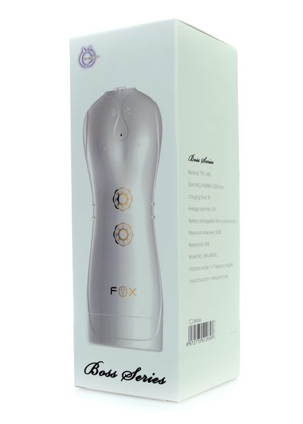 Masturbator-Boss Series-Vibrating and Flashing Masturbation Cup USB 7+7 Function / Talk Mode (White) zdjęcie 12