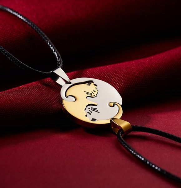Yin Yang Równowaga Przyjaźn dla Par Przyjaciól Kot zdjęcie 8