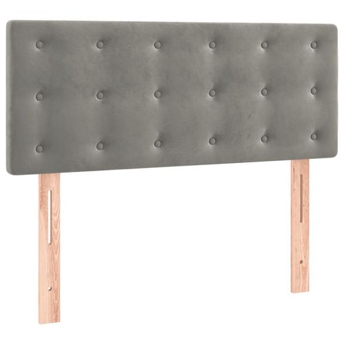 Łóżko kontynentalne z materacem, jasnoszare, aksamit, 80x200 cm na Arena.pl