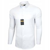 Koszula męska Biała dopasowana Lavier - SLIM FIT Bawełna Rozmiar S
