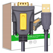 ugreen kabel adapter usb-a - db9 rs-232 1.5m szary (cr104)