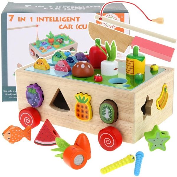 Gra Montessori Sorter Warzywa Marchewki Robaczki zdjęcie 1