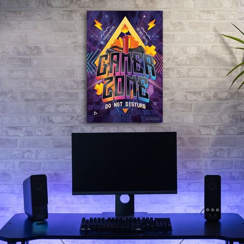 Emaga Obraz na płótnie, Napis strefa gracza - 40x60 na Arena.pl