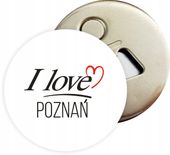 Otwieracz DO PIWA z magnesem pamiątka I LOVE POZNAŃ różne miasta