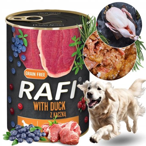 DOLINA NOTECI RAFI MOKRA KARMA DLA PSA BEZ ZBÓŻ MIX SMAKÓW PUSZKA 24x400g na Arena.pl