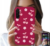 ETUI DO SAMSUNG GALAXY A56 5G - WISIENKI, WIŚNIE NA BORDOWYM TLE + FOLIA