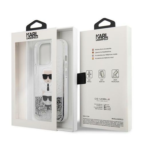 Etui Karl Lagerfeld do iPhone 13 Pro Max, Srebrny na Arena.pl