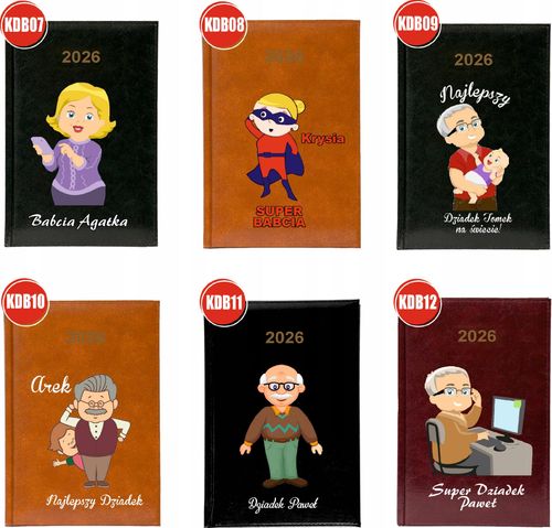 Kalendarz A5 2026 tygodniowy KSIĄŻKOWY PREZENT DLA LEKARZA Z IMIENIEM na Arena.pl