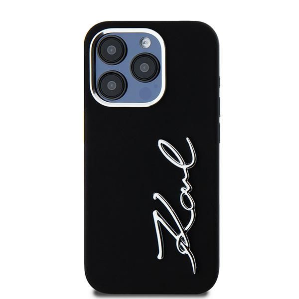 etui karl lagerfeld silicone metal       script logo do iphone 15 pro zdjęcie 3