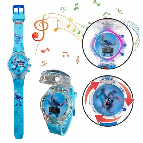 zegarek dziecięcy OBROTOWY dla dzieci LILO & STITCH + MUZYKA + ŚWIATŁO na Arena.pl