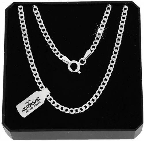 SREBRNY MĘSKI ŁAŃCUSZEK PANCERKA 025/60cm SREBRO pełne 925 DIAMENTOWANE na Arena.pl