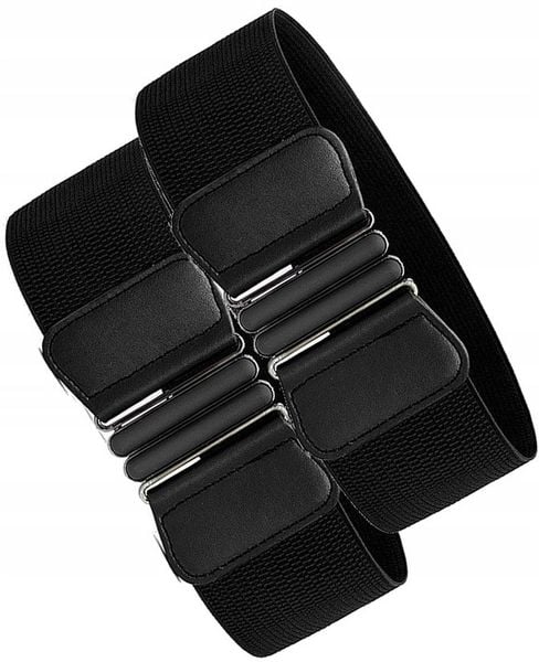 Pas Szeroki Czarny Damski Do Sukienki Elastyczny zdjęcie 5