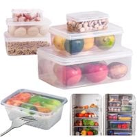 Pojemniki pudełka na żywność transparentne zestaw 3 sztuk