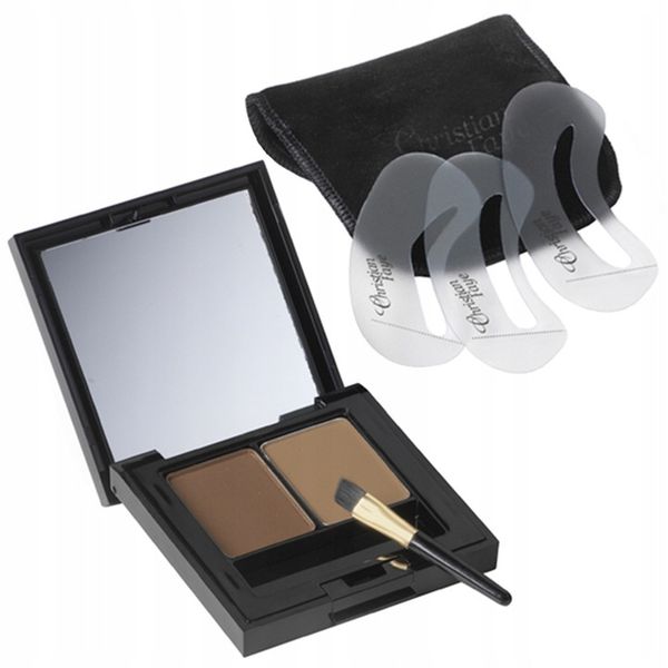 Puder do brwi Duo Medium Brown Christian Faye zdjęcie 1