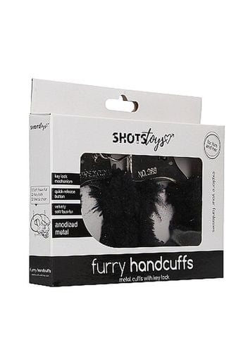 furry handcuffs - black na Arena.pl