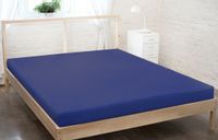 Prześcieradło frotte z gumką 160x200 chabrowy GRUBE