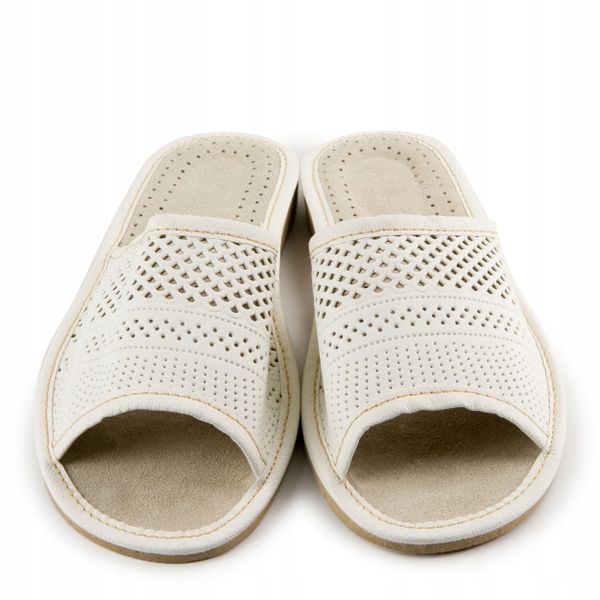 DAMSKIE KAPCIE Skórzane Pantofle Skóra Ciapy zdjęcie 9