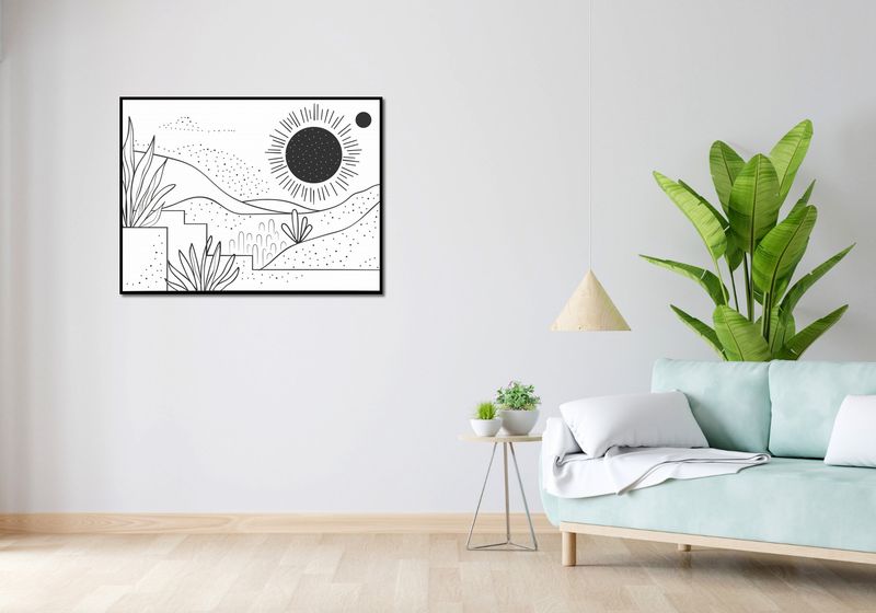 Plakat 100x75cm Linearny Pejzaż zdjęcie 4