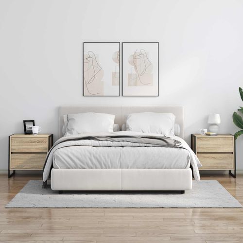 Stolik nocny z szufladą 2 pcs Sonoma 50 x 39.5 x 50 cm na Arena.pl