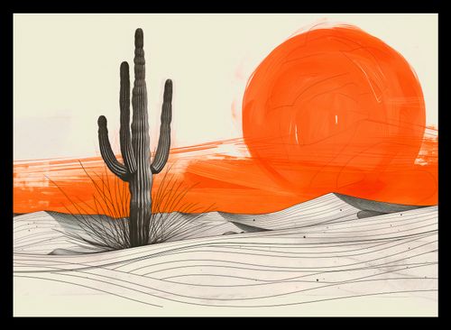 Plakat 35x25cm Kaktus Saguaro na Arena.pl