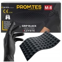 PROMATES 3 X RĘKAWICE RĘKAWICZKI NITRYLOWE MOCNE ROBOCZE ROZ M 8 50 SZT