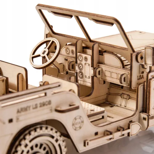 Little Story Drewniane Puzzle Model Układanka 3D DIY - Pojazd Wojskowy Jeep na Arena.pl