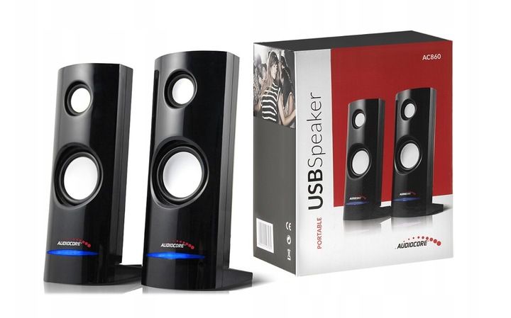 GŁOŚNIKI KOMPUTEROWE 2.0 USB do KOMPUTERA LAPTOPA zdjęcie 1