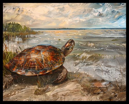 Plakat 50x40cm Nadmorski Żółw na Arena.pl