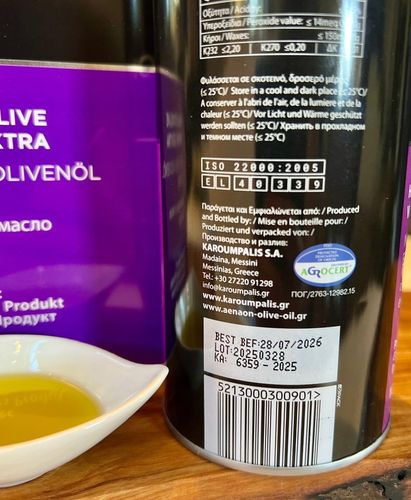 OLIWA Z OLIWEK EXTRA VIRGIN KALAMATA P.D.O. 1l PUSZKA AENAON GRECKA na Arena.pl