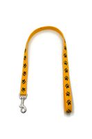 A-479 PEJCZ, KRÓTKA SMYCZ DLA PSA TAŚMA ŁAPKI 20mm/80cm Kolor - żółty łapki
