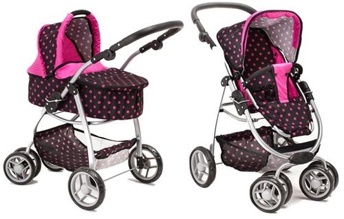 Doris DUŻY WÓZEK DLA LALEK GŁĘBOKI SPACEROWY 4w1 na Arena.pl