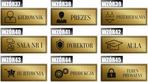 Tabliczka Złota Srebrna na drzwi POMIESZ TECHNICZ na Arena.pl