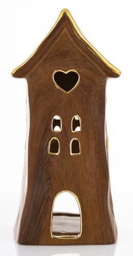 DOMEK 21x10 CM NA TEALIGHT LAMPION CERAMICZNY ŚWIĄTECZNY PREZENT NA ŚWIĘTA na Arena.pl