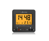 LAVVU Cyfrowy budzik sterowany radiowo NORDLYS czarny z czujnikiem światła