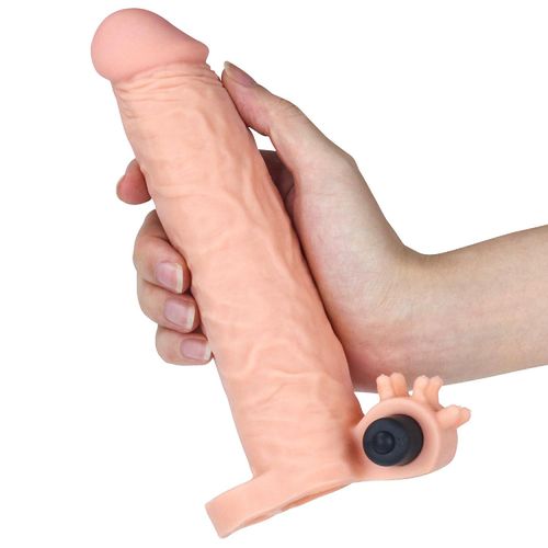 add 2"" pleasure x tender vibrating penis sleeve flesh na Arena.pl