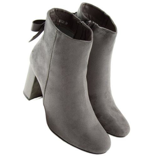 Botki na obcasie szare E5120 L.GREY r.37 na Arena.pl
