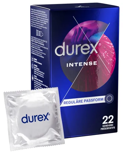 durex intense orgasmic 22 szt. prążkowane miętowe prezerwatywy na Arena.pl