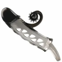 romance przedłużony rękaw czarny z wibracją - elastyczny model tpe